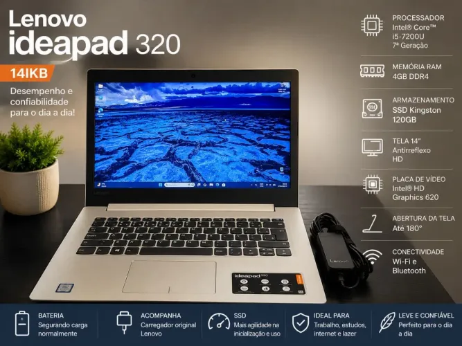 Notebook Lenovo Ideapad 320-14IkB-Intel core i5 7 geração