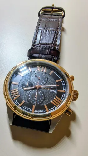 Relógio Technos Masculino - 48mm pulseira couro - perfeito estado