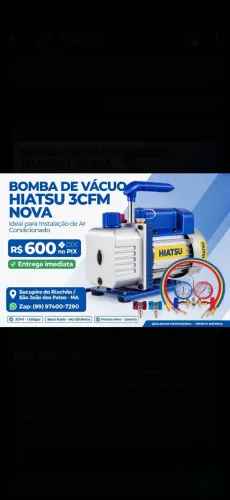 BOMBA DE VÁCUO 3CFM NOVA AR CONDICIONADO