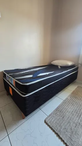 Cama solteiro BOX - BASE + COLCHÃO