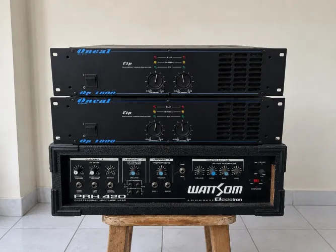 Som Profissional Oneal OP1800 + OP1000 + Wattsom PRH420 Funcionando