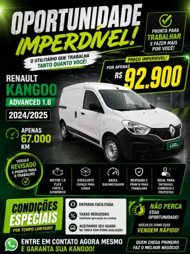 Renault Kangoo Advanced 1.6 16V Flex 2025
