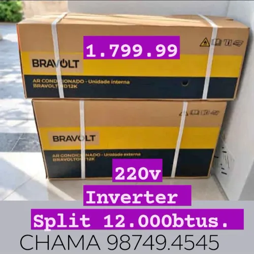 Ar condicionado 12.000 btus inverter 220v Bravolt