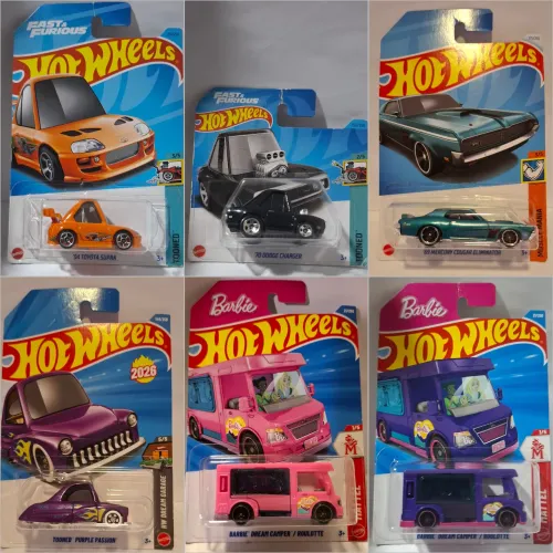 Kit 6 Hot wheels manline