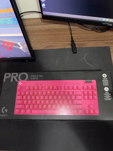 Teclado magnético Logitech G PRO X TKL RAPID, Modo Rapid Trigger, Layout US, Magenta