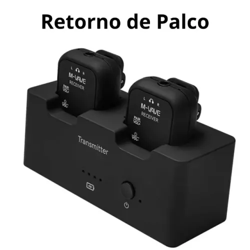 Sistema Monitor De Palco M-vave Sws12 In-ear Wp12 1tx - 2rx