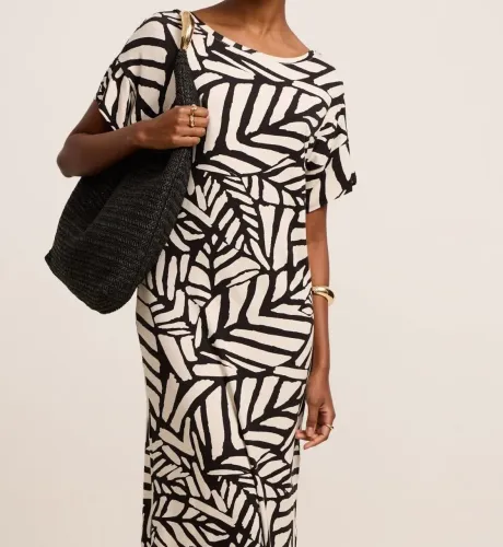 Vestido malha de viacose midi