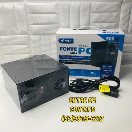 Fonte Gamer ATX 500w Silenciosa Bivolt Manual (frete gratis)