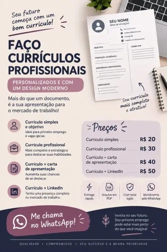 Faço currículos