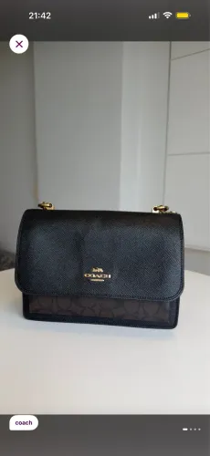 Bolsa coach couro preto