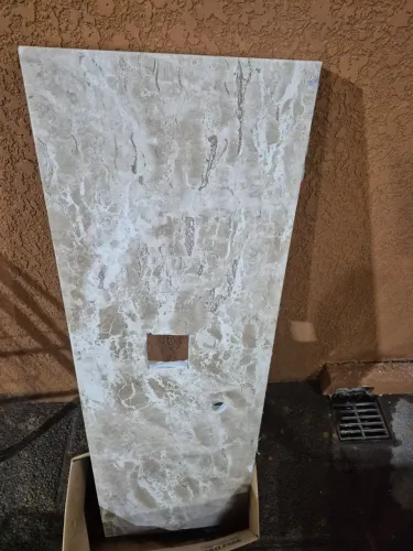 Pia de mármore travertino 1,20x0,40