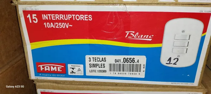 Interruptor 3 teclas simples