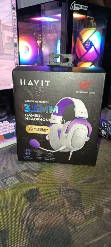 Headset Gamer Havit H2002D Purple Lacrado 