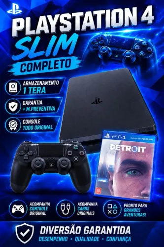 Ps4 Slim 1 Tera Completo Com Garantia