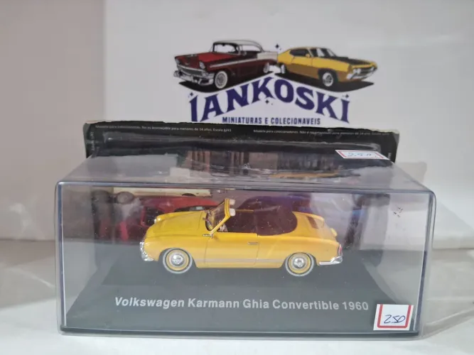 Miniatura Volkswagen Karmann Guia Escala 1 43 