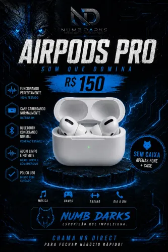 AirPods Pro funcionando perfeitamente pouco uso