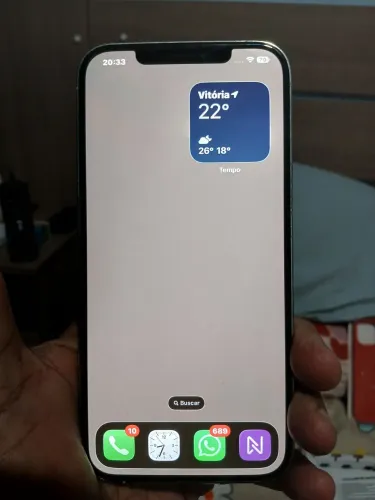 iPhone 12 Pro Max 256GB Branco/Prata - Impecável | Bateria 100%