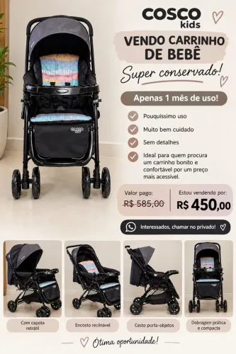 Carrinho bem conservado cosco