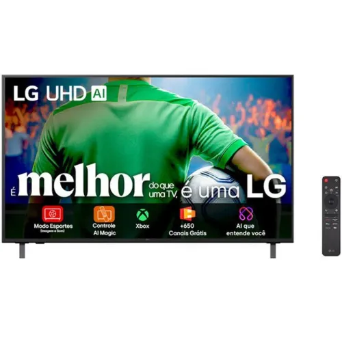Smart TV LG 60 Polegadas AI 4K UHD webOS Google Alexa HDR 60UA8550