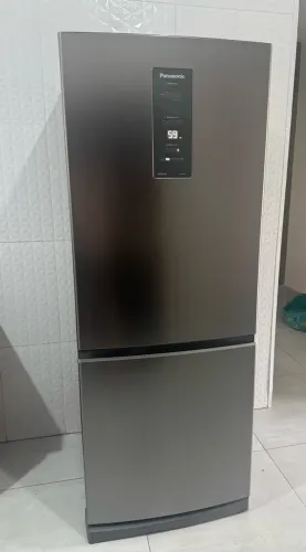 Geladeira Panasonic Bottom Freezer Aço Escovado Frost Free com 475 Litros Inverter