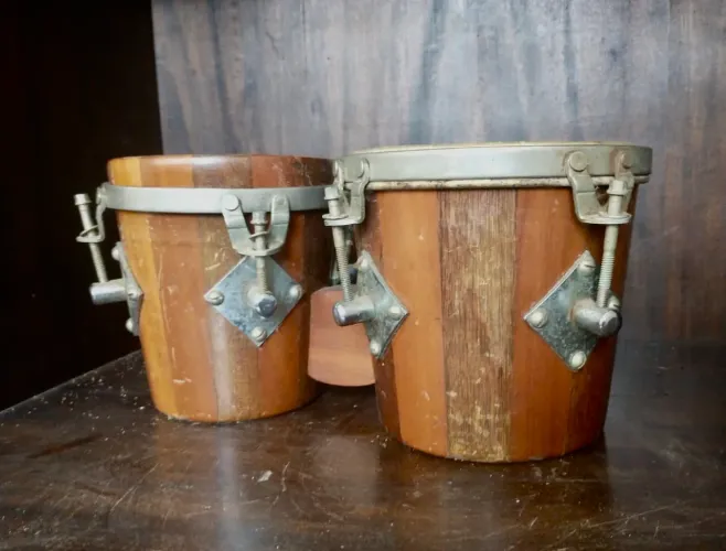 Bongô de Madeira Maciça - 18,5 cm | Percussão