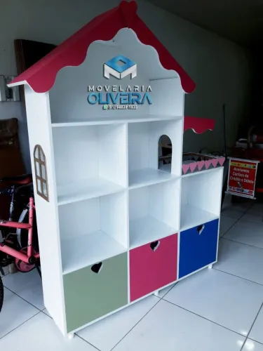 Estante casinha organizadora pra quarto infantil fabricamos diversos modelos 180x150x30