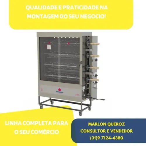 Assadeira para 20 Frangos de Espeto Progas