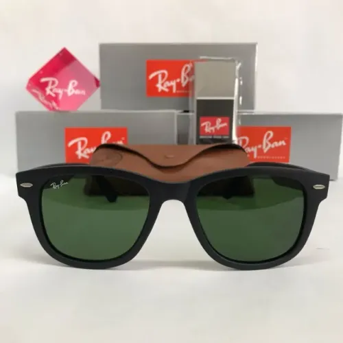 Óculos de sol ray-ban wayfarer g15 fosco lentes de cristal