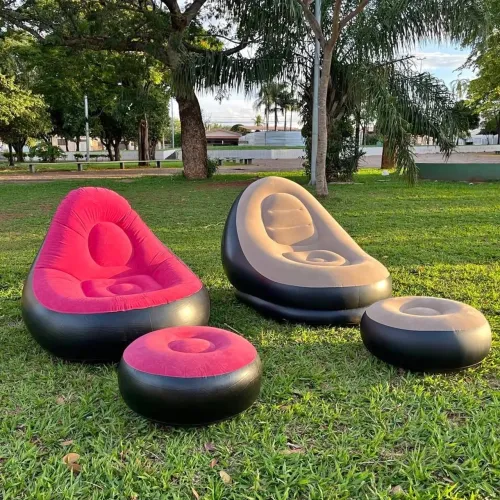 Poltrona Inflável Premium com Puff