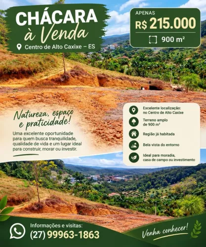 Terreno em Caxixe pedra azul.
