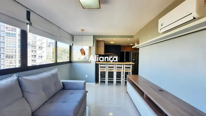 Lindo Apartamento Mobiliado para Alugar, 1 Quarto (suíte), 77m², 1 Vaga - Bairro Jardim Bo