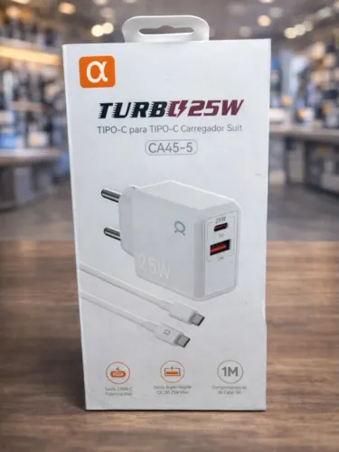 ? Carregador Turbo 25W + Cabo Tipo-C (SUIT)