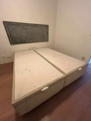 Base Cama Box Baú Bipartido - Queen