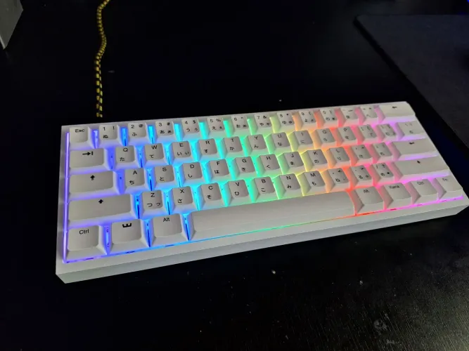 Teclado Custom wooting60he+, Case tofu60 com peso interno