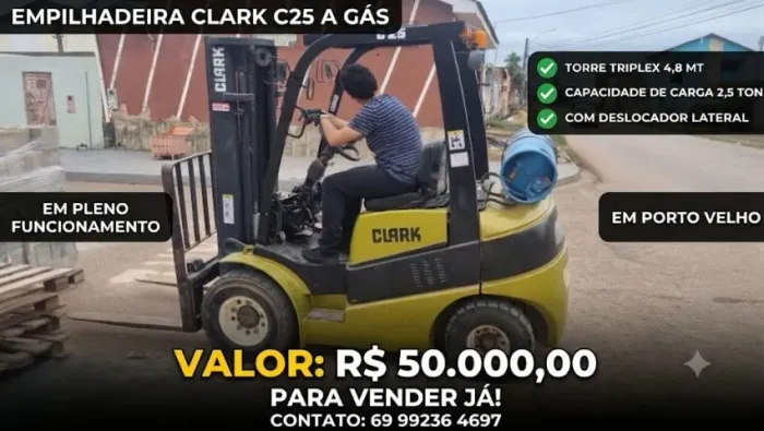 Empilhadeira Clark c25 GAS
