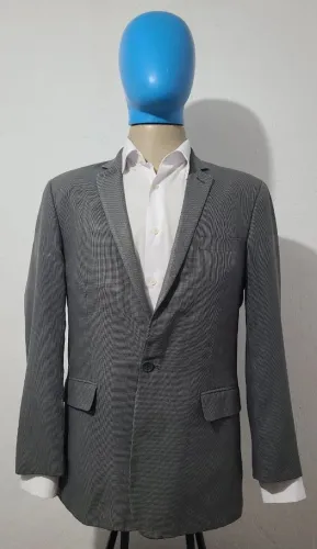 Blazer Slim Cinza N° 48, bonito, elegante, bem confortável, tecido macio. 