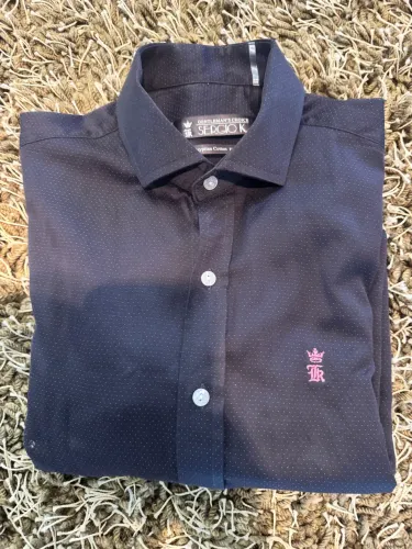Camisa Algodão Egipcio Azul marinho 
