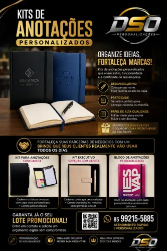 kits de anotações personalizados