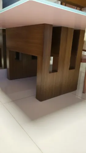BLACK FRIDAY Bases pra mesa de vidro laminadas em Carvalho comprada na loja primalinea