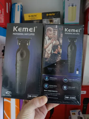 Máquina de Acabamento Kemei KM-2299 Recarregável USB Profissional