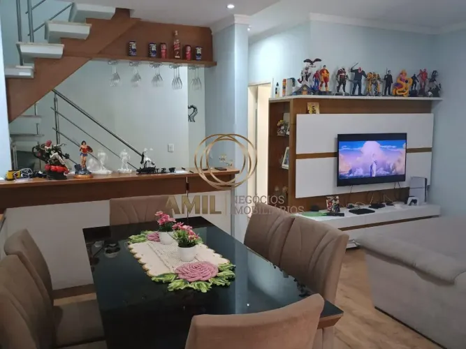 MV- vende Casa Sobrado, 4 Quartos sendo 1 suíte, 259m², Condomínio Bell Park, Jd. Uirá,