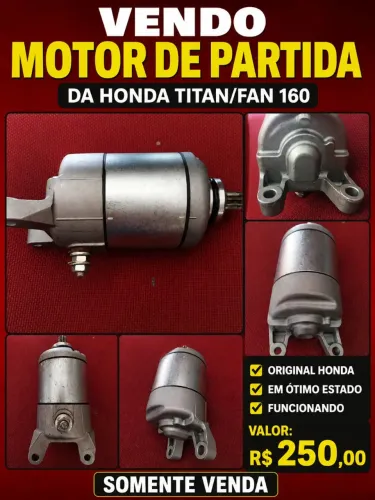 MOTOR DE PARTIDA DA HONDA TITAN/FAN 160 ORIGINAL.
