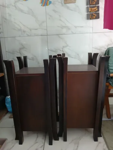 Mesa de vidro p/6 cadeiras