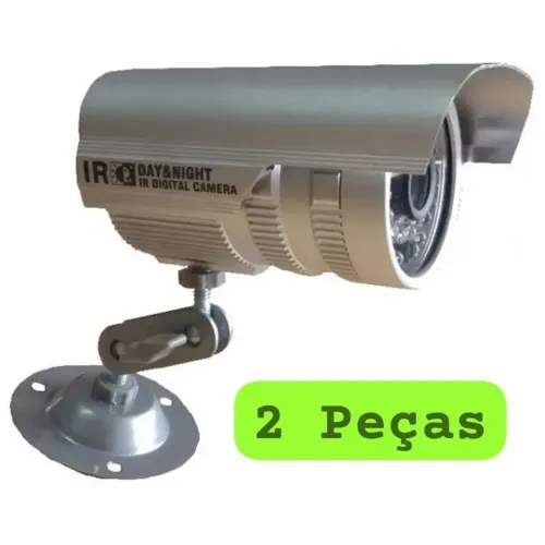 Kit 2 Câmeras de Segurança " Falsa " Câmera de Vigilância Falsa Cftv