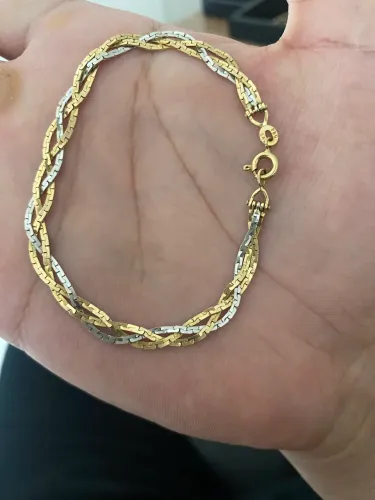Pulseira 3 fios ouro 18k - 6.28 g