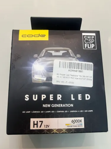 Super led H7 6000k para carro