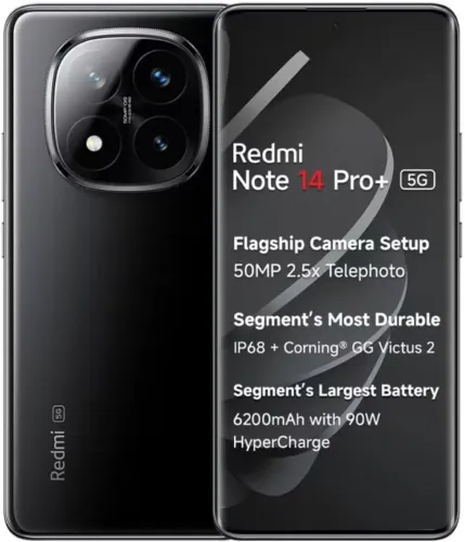 Celular Xiaomi Redmi Note 14 Pro+ Plus 8/256GB 5G 6200mAh 90w Novo, na caixa, com garantia