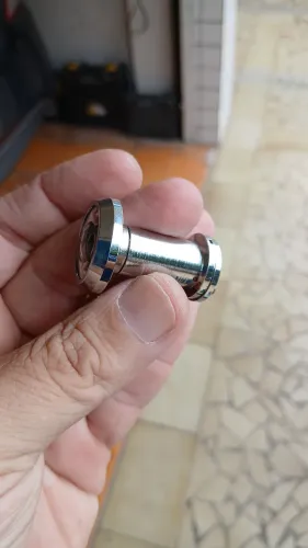 Olho Mágico Cromado com Cortina  + instalação 