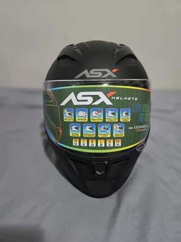 Capacete Asx City Preto Fosco C/ Viseira
