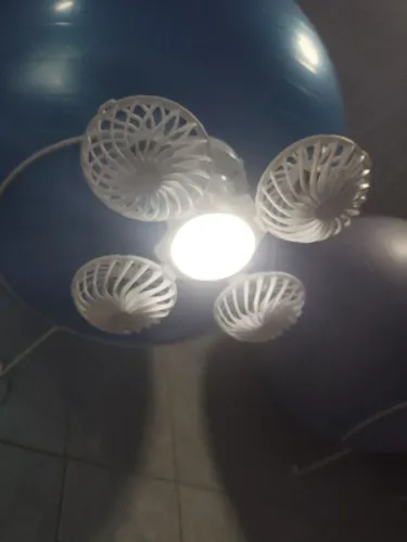 Ventilador turbo com 4 elicis com luz de led